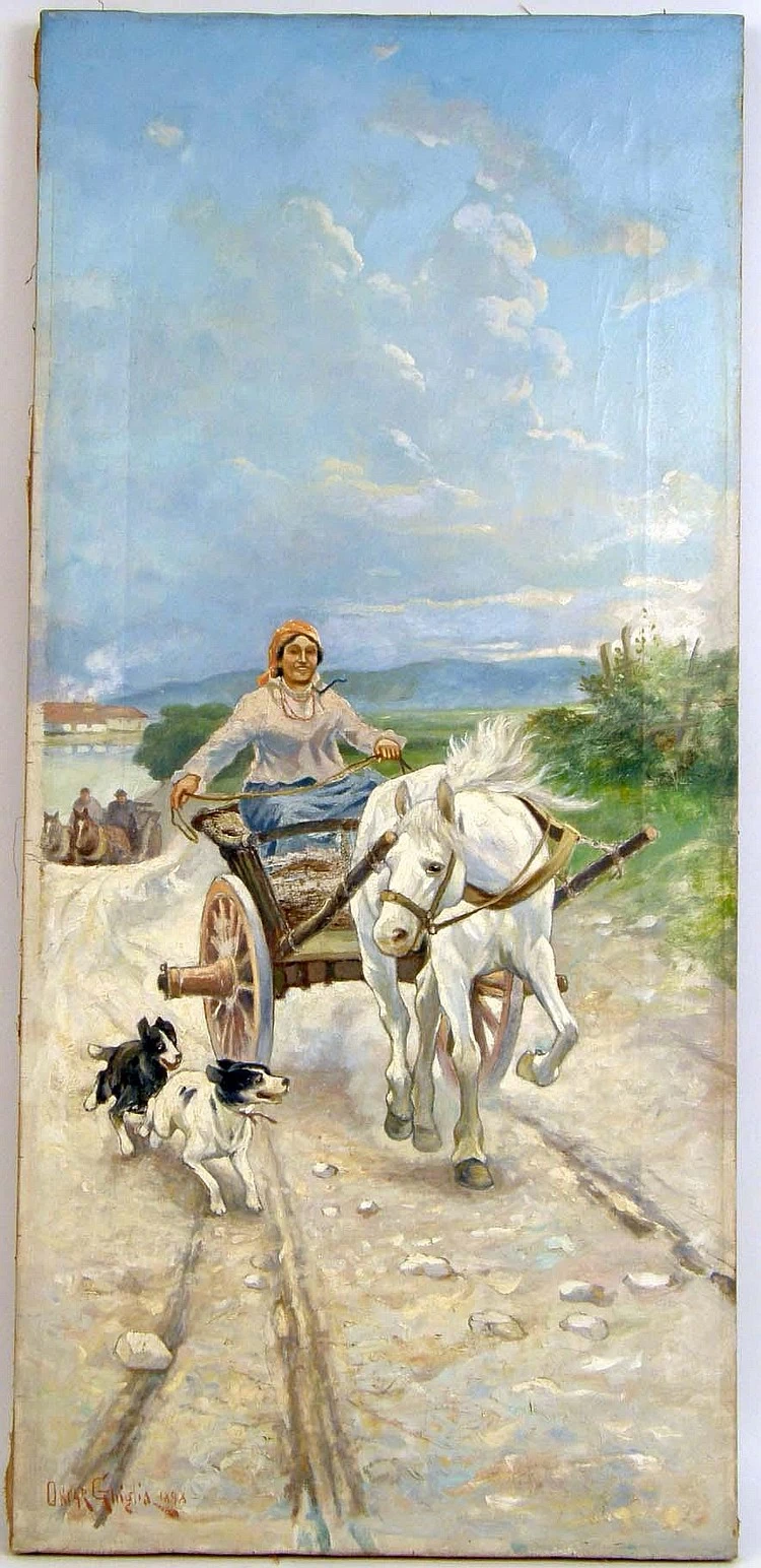 Scena in un paesaggio italiano